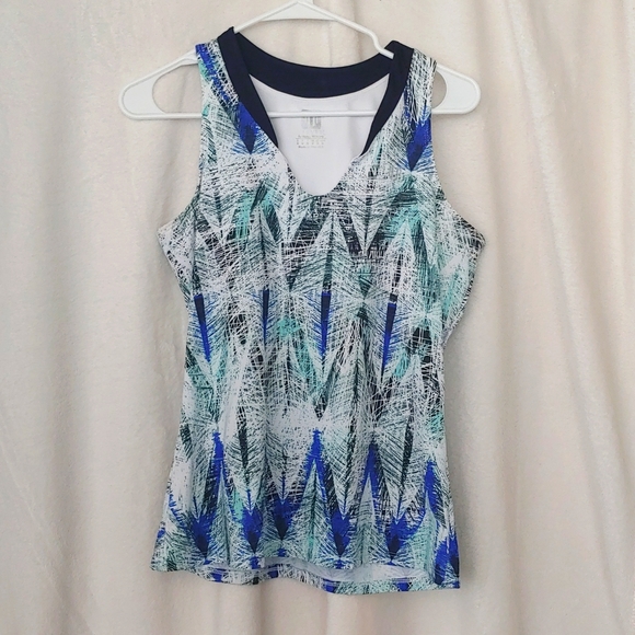 SALE: EleVen by Venus Williams Print Fitted Tank Top, Medium - Picture 3 of 10